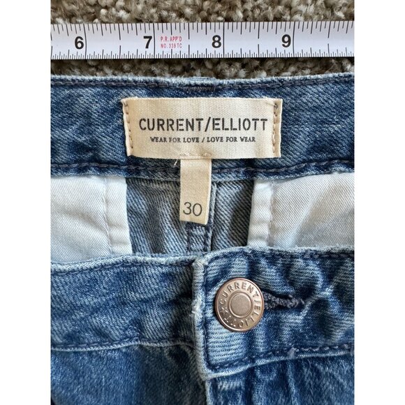 Anthropologie Current/Elliott The Forum High-Rise Wide-Leg Jeans Women's Sz 30 k - Picture 9 of 10